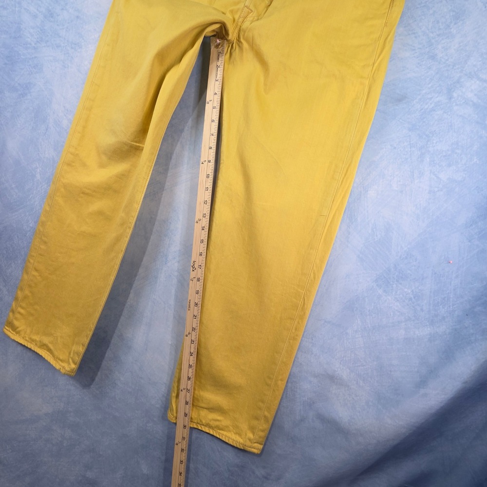 Levis 501 Original Fit Yellow Jeans Mens 36x32 Straight Leg Button Fly Denim - Picture 5 of 9